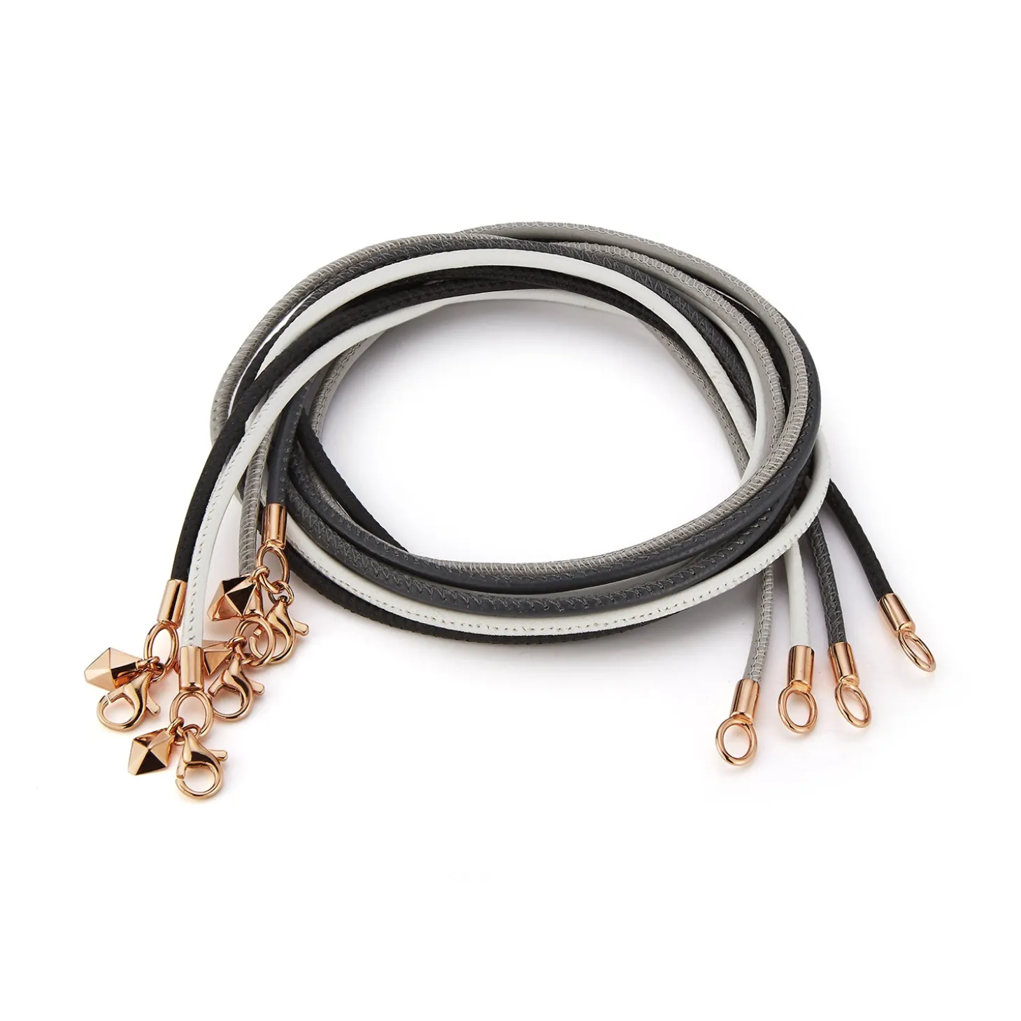 SYDNEY NAPA LEATHER CORD WITH 18K ROSE GOLD CLASP