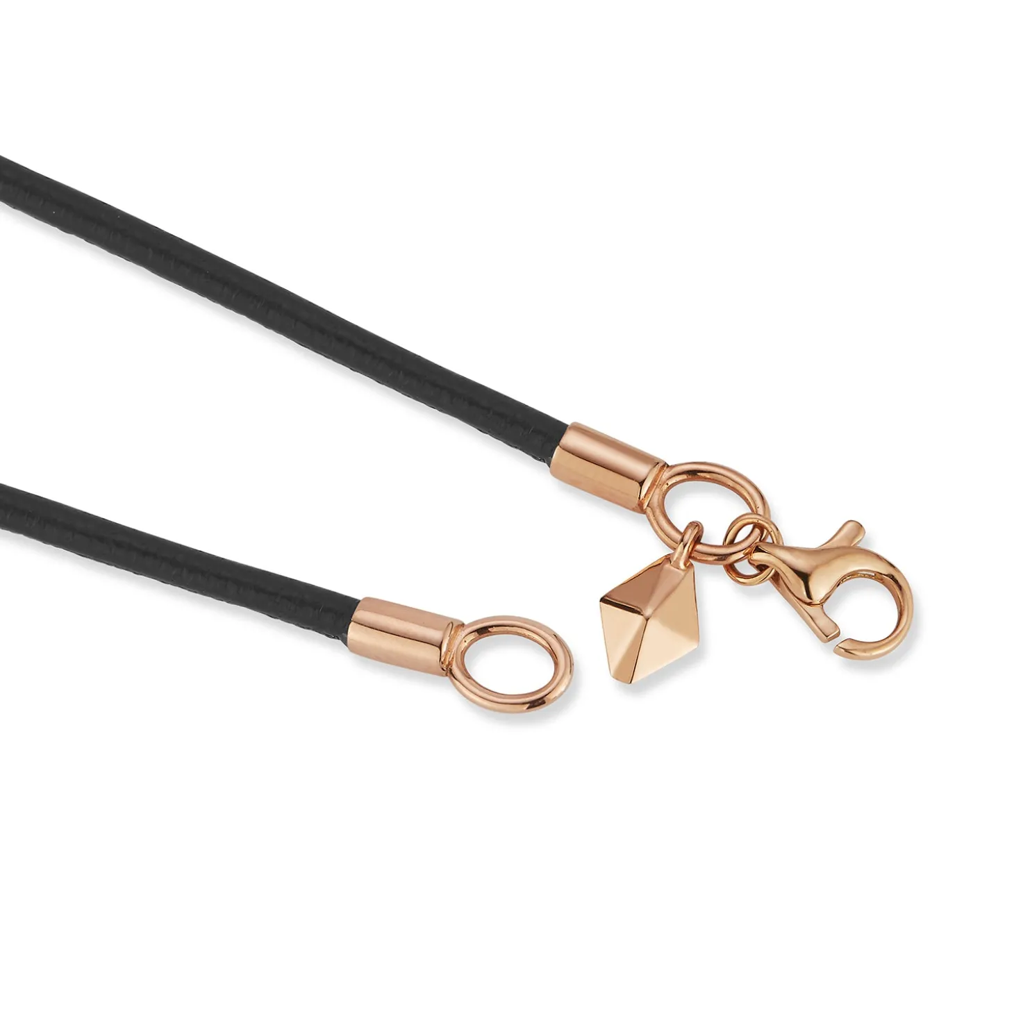 SYDNEY NAPA LEATHER CORD WITH 18K ROSE GOLD CLASP