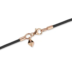 SYDNEY NAPA LEATHER CORD WITH 18K ROSE GOLD CLASP