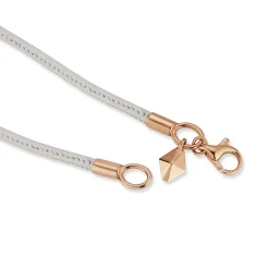 SYDNEY NAPA LEATHER CORD WITH 18K ROSE GOLD CLASP