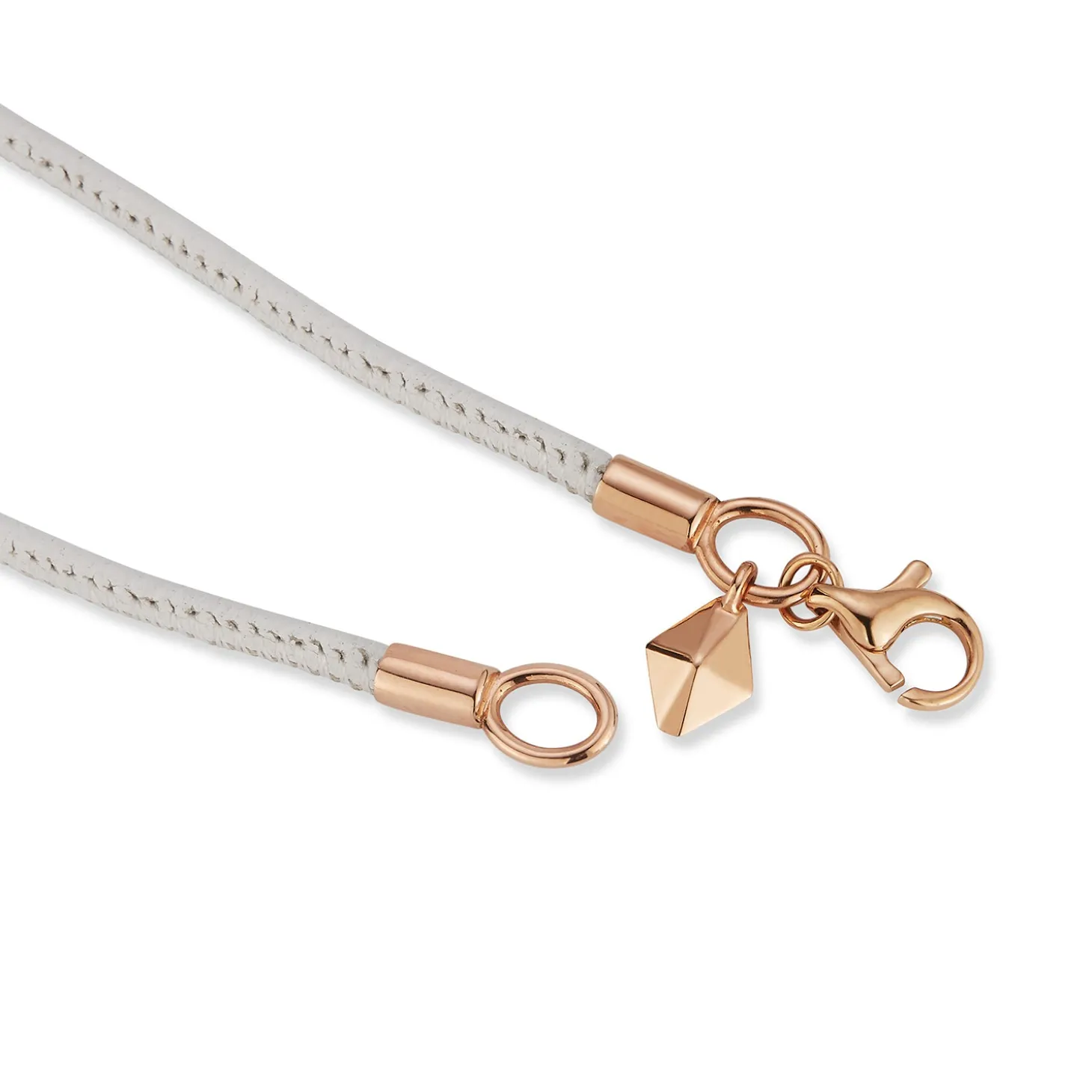 SYDNEY NAPA LEATHER CORD WITH 18K ROSE GOLD CLASP