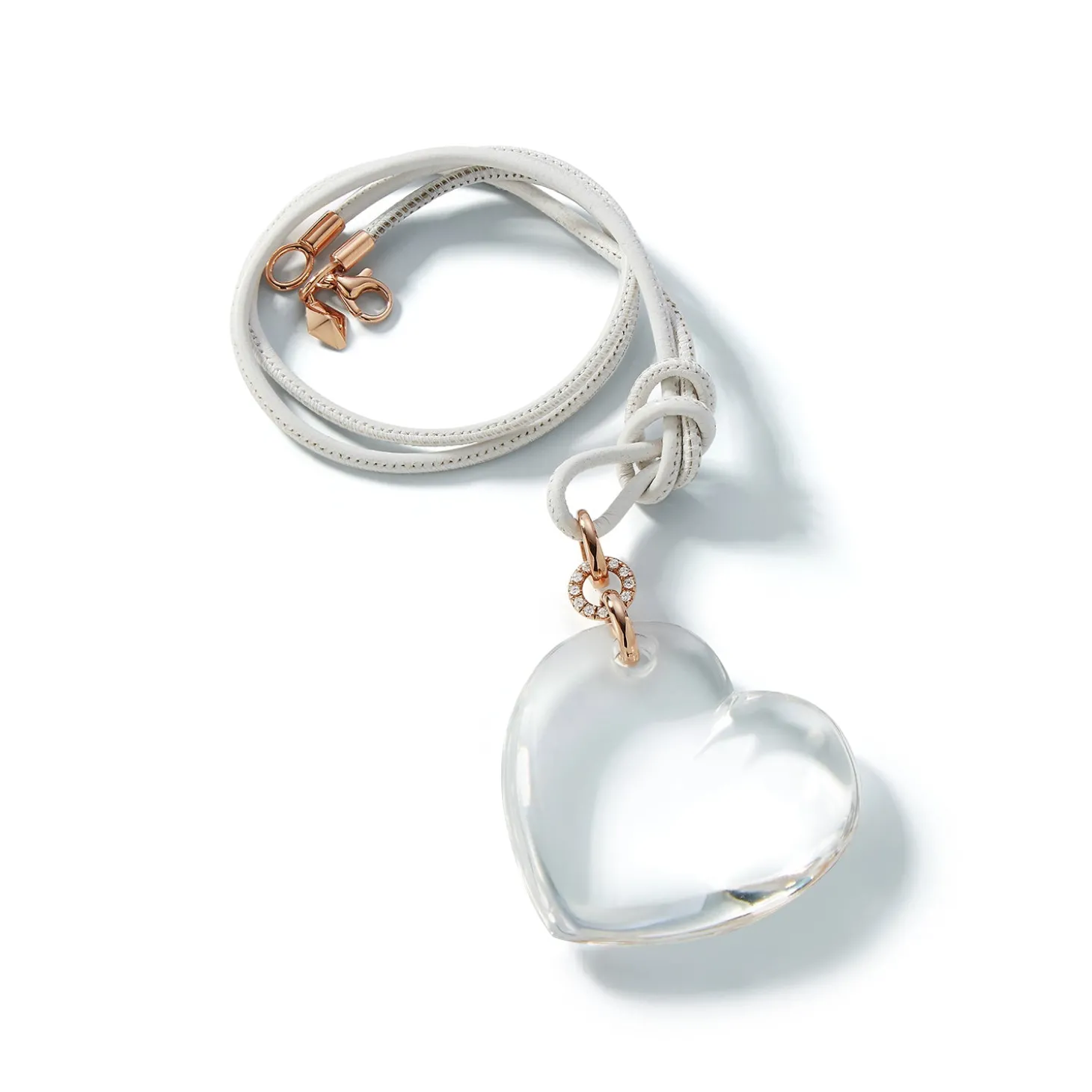SYDNEY NAPA LEATHER CORD WITH 18K ROSE GOLD CLASP