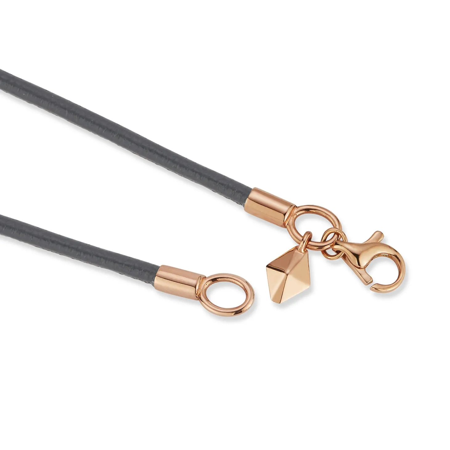SYDNEY NAPA LEATHER CORD WITH 18K ROSE GOLD CLASP