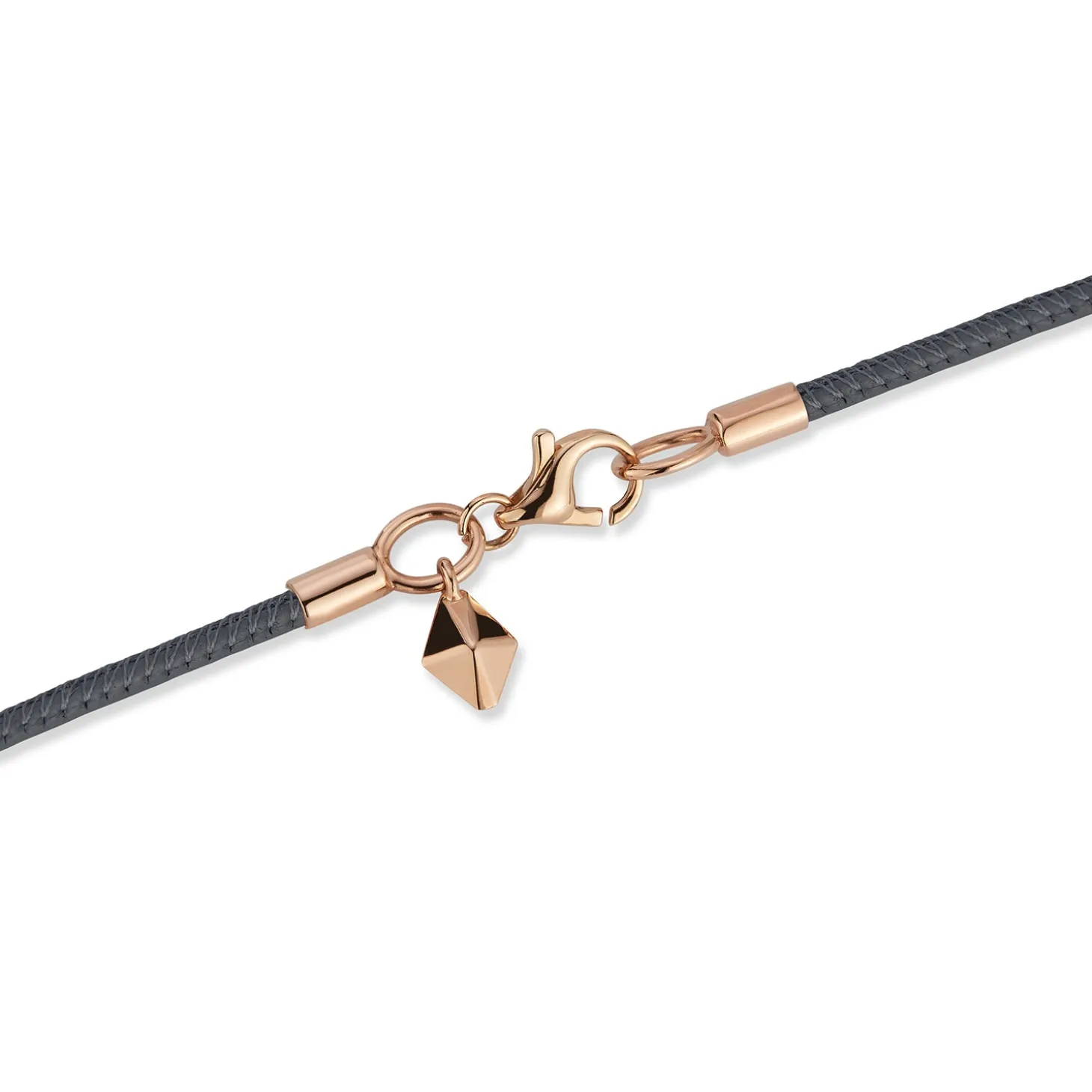 SYDNEY NAPA LEATHER CORD WITH 18K ROSE GOLD CLASP