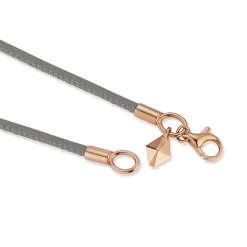SYDNEY NAPA LEATHER CORD WITH 18K ROSE GOLD CLASP