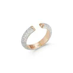 THOBY 18K ALL DIAMOND TUBULAR CUFF RING