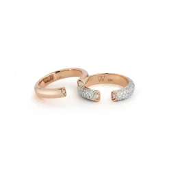 THOBY 18K ALL DIAMOND TUBULAR CUFF RING