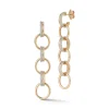 THOBY 18K AND DIAMOND 6 LINK DROP EARRINGS