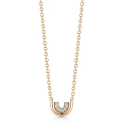 THOBY 18K GOLD AND DIAMOND TUBULAR NECKLACE