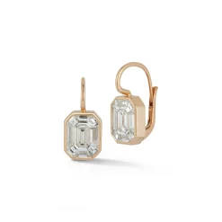 THOBY 18K GOLD AND DIAMOND ILLUSION SET EARRINGS