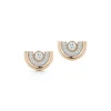 THOBY 18K GOLD AND DIAMOND TUBULAR STUD EARRINGS