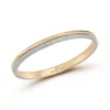 THOBY 18K GOLD AND DIAMOND TUBULAR BANGLE BRACELET
