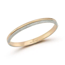 THOBY 18K GOLD AND DIAMOND TUBULAR BANGLE BRACELET