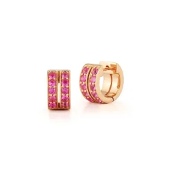 WF CLASSIC 18K AND SAPPHIRE DOUBLE ROW HUGGIES