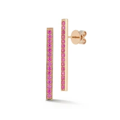 WF CLASSIC 18K AND SAPPHIRE BAR EARRINGS