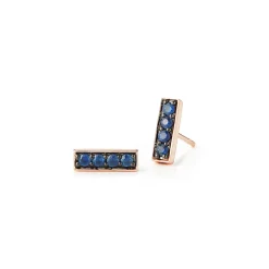 WF CLASSIC 18K AND SAPPHIRE MINI BAR STUDS