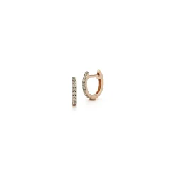 WF CLASSIC 18K CHAMPAGNE DIAMOND SINGLE ROW HUGGIES