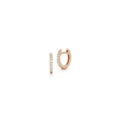 WF CLASSIC 18K DIAMOND SINGLE ROW HUGGIES