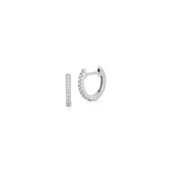 WF CLASSIC 18K DIAMOND SINGLE ROW HUGGIES