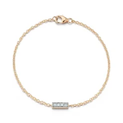 WF CLASSIC 18K GOLD AND DIAMOND BAR BRACELET