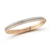 WF CLASSIC 18K GOLD AND DIAMOND DOUBLE ROW BANGLE BRACELET