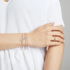 WF CLASSIC 18K GOLD AND DIAMOND BAR BRACELET