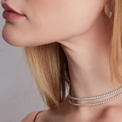 WF CLASSIC 18K GOLD AND DIAMOND TENNIS NECKLACE
