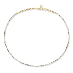 WF CLASSIC 18K GOLD AND DIAMOND TENNIS NECKLACE