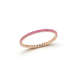 WF CLASSIC 18K GOLD AND SAPPHIRE ETERNITY BAND RING