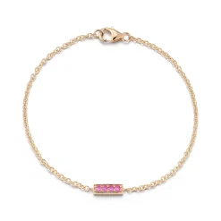 WF CLASSIC 18K GOLD AND SAPPHIRE BAR BRACELET