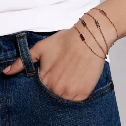 WF CLASSIC 18K GOLD AND SAPPHIRE BAR BRACELET