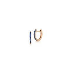 WF CLASSIC 18K GOLD AND SAPPHIRE SINGLE ROW HUGGIES