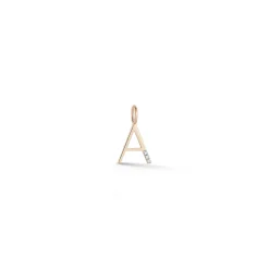 WOOLF 18K GOLD AND DIAMOND MINI INITIAL AND NUMBER CHARMS