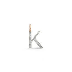 WOOLF 18K GOLD AND DIAMOND INITIAL AND NUMBER CHARMS