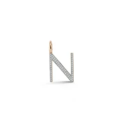 WOOLF 18K GOLD AND DIAMOND INITIAL AND NUMBER CHARMS