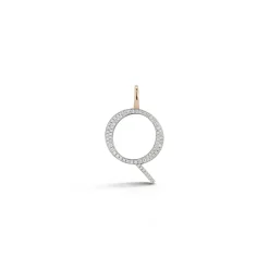 WOOLF 18K GOLD AND DIAMOND INITIAL AND NUMBER CHARMS