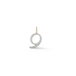 WOOLF 18K GOLD AND DIAMOND INITIAL AND NUMBER CHARMS