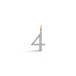 WOOLF 18K GOLD AND DIAMOND INITIAL AND NUMBER CHARMS
